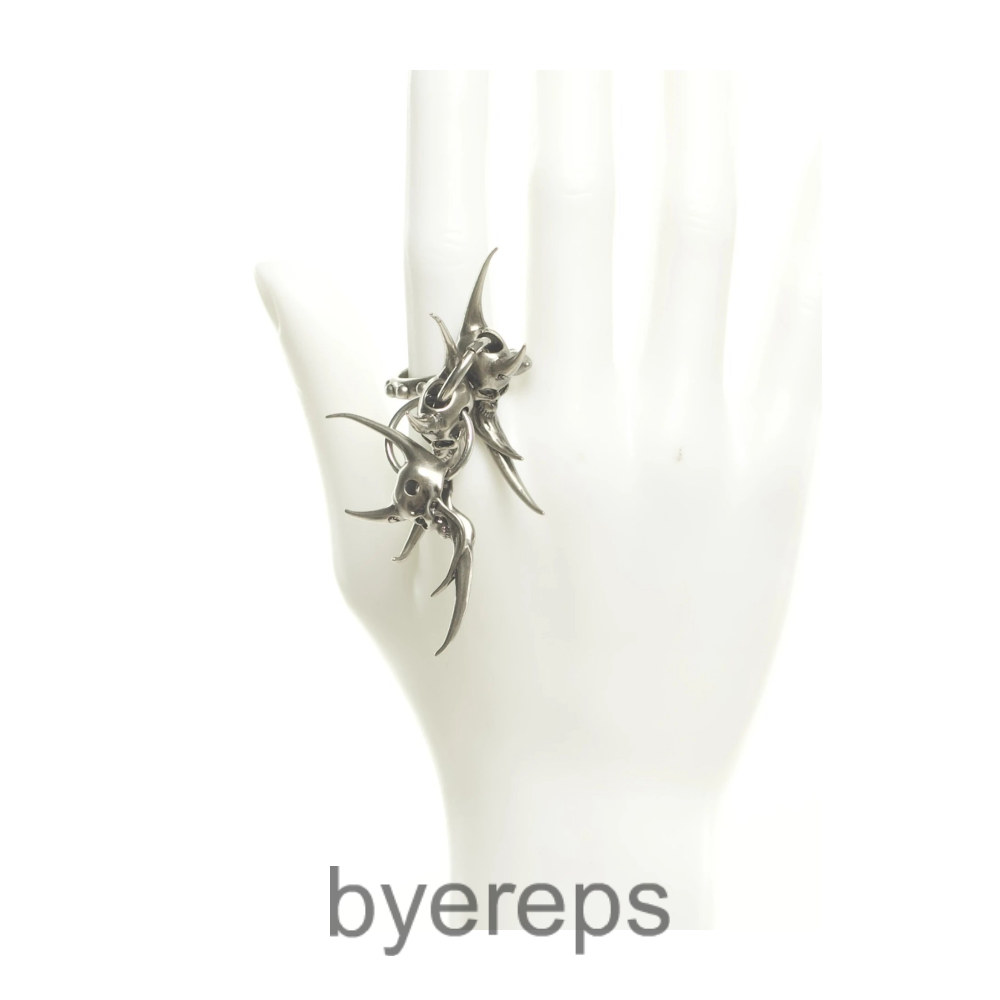 Iiimiii Black Painting II Series Dark Fancy Metal Patchwork Shaped Ring