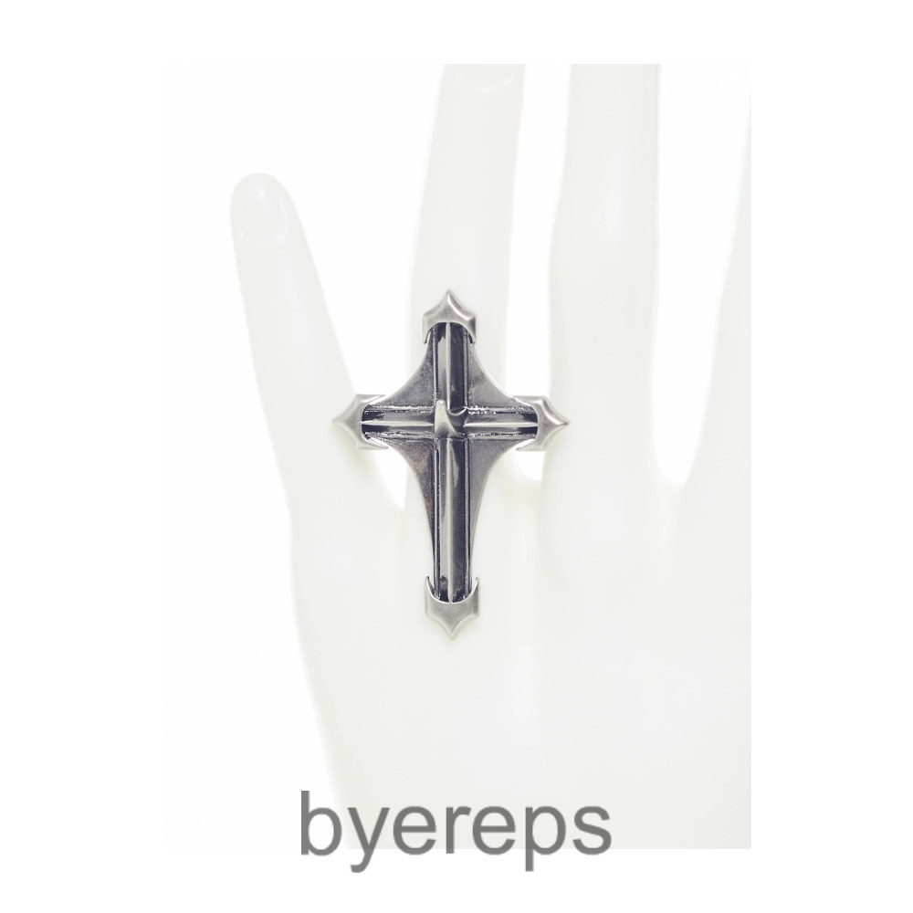 Iiimiii Black Painting Iii Series Dark Fancy Metal Patchwork Combination Special-Shaped Ring