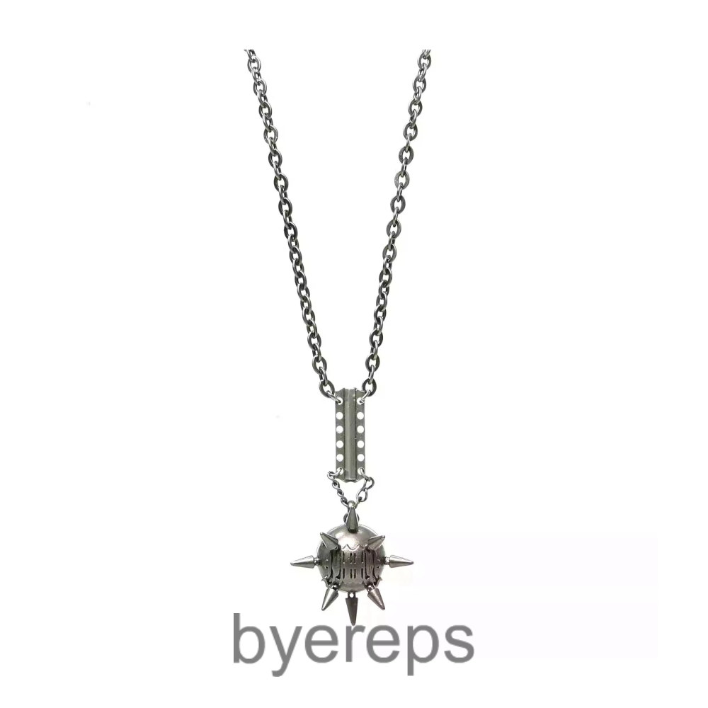 Iiimiii Disabled Network I Series Dark Punk Metal Beads Long Necklace