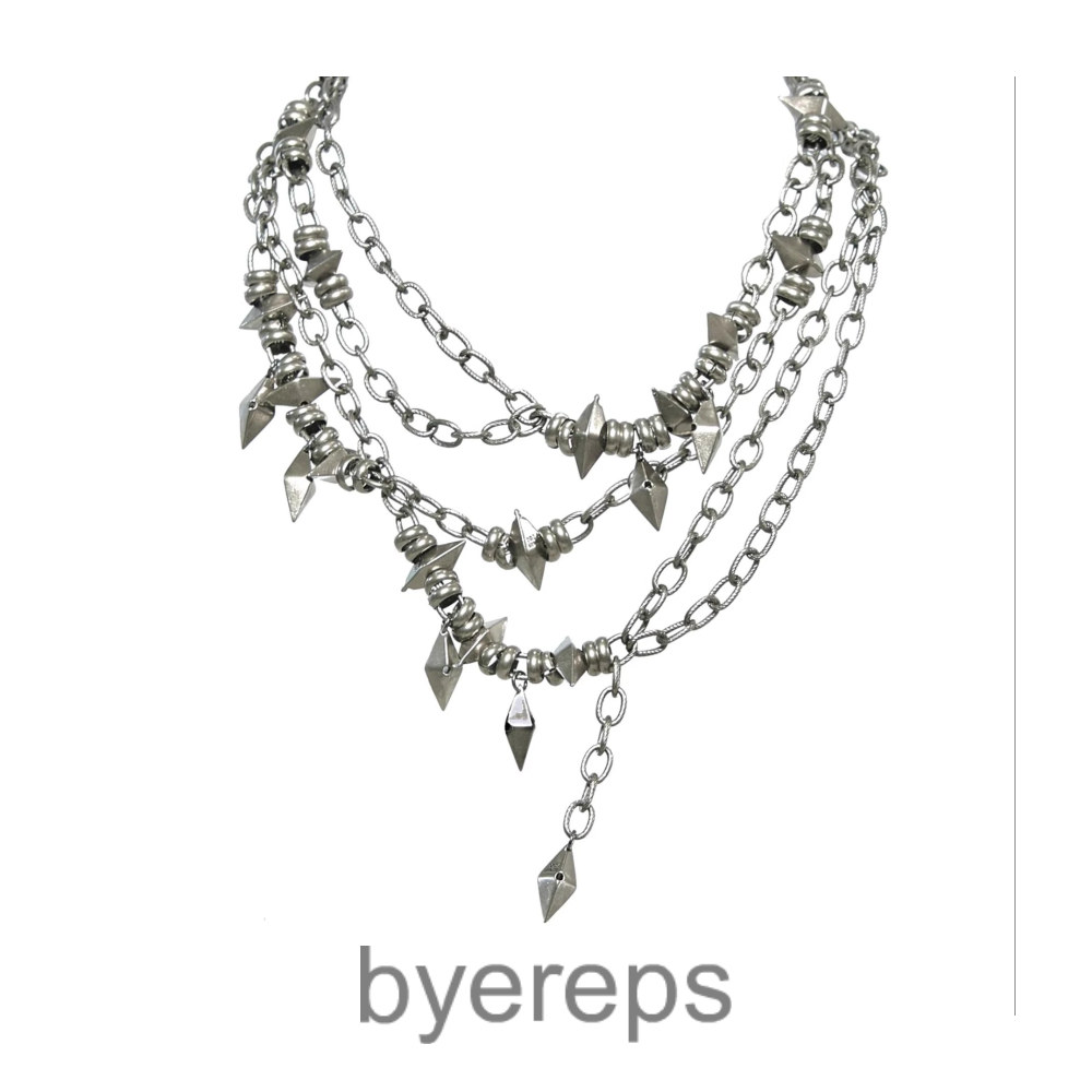 Iiimiii Fragmented Net I Series Broken Feel Patchwork Chain Necklace