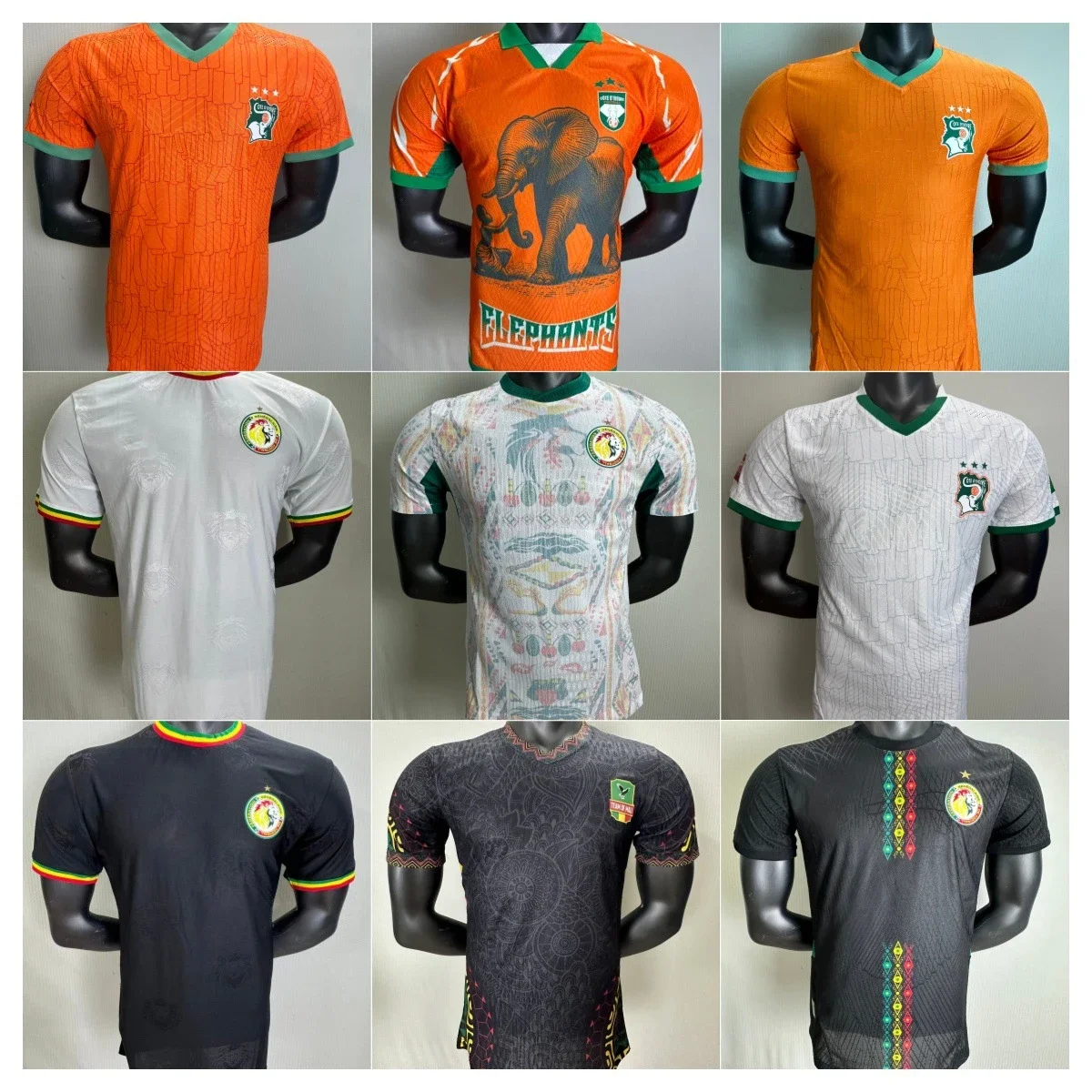 Ivory Coast & Senegal National Team Soccer Jersey Collection