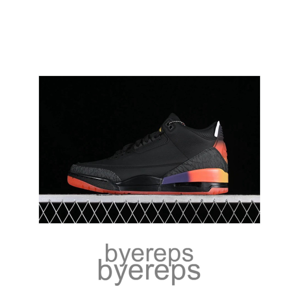 J. Balvin Air Jordan 3 Retro Rio Black/Solar Flare/Total Crimson Abyss