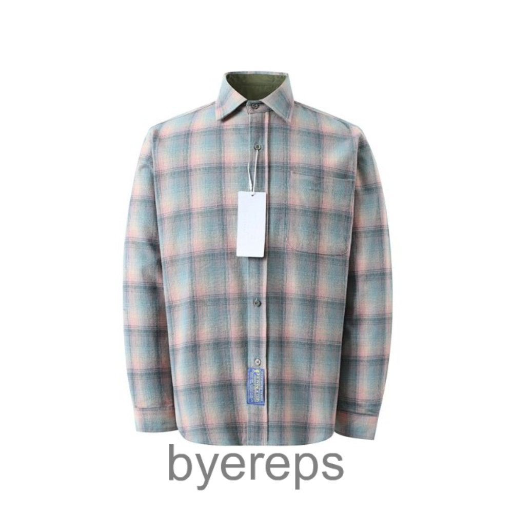 Jing Bairan Same Style Marg1e1a Style Show Wool Plaid Shirt MM6 Pre-Fall2023 Early Autumn Series