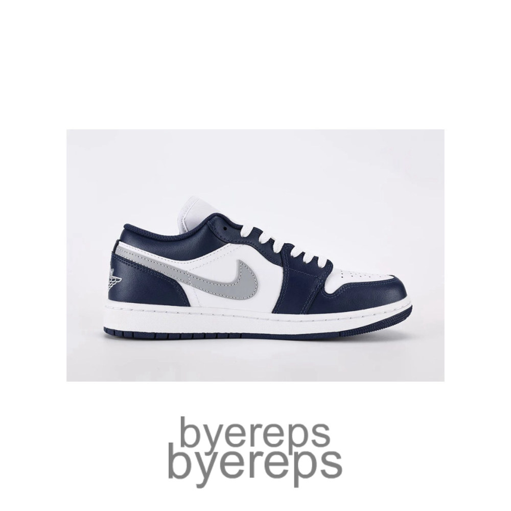 Jordan 1 Low Wolf Grey Midnight Navy