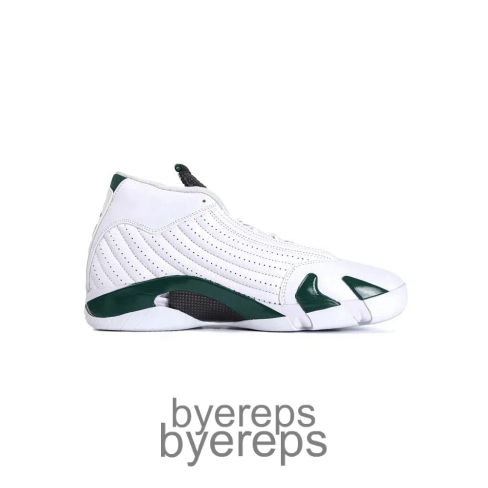 Jordan 14 Retro White Forest Green