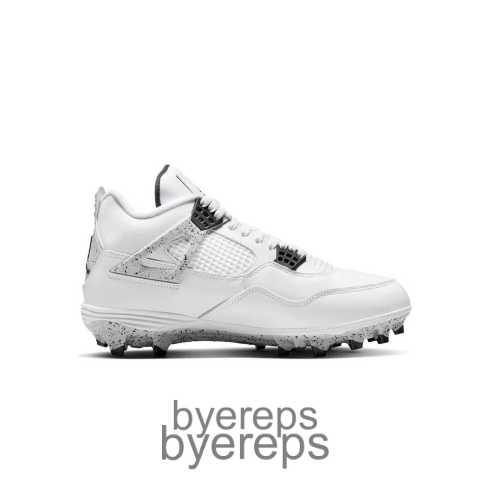 Jordan 4 Retro TD Football Cleat White Cement