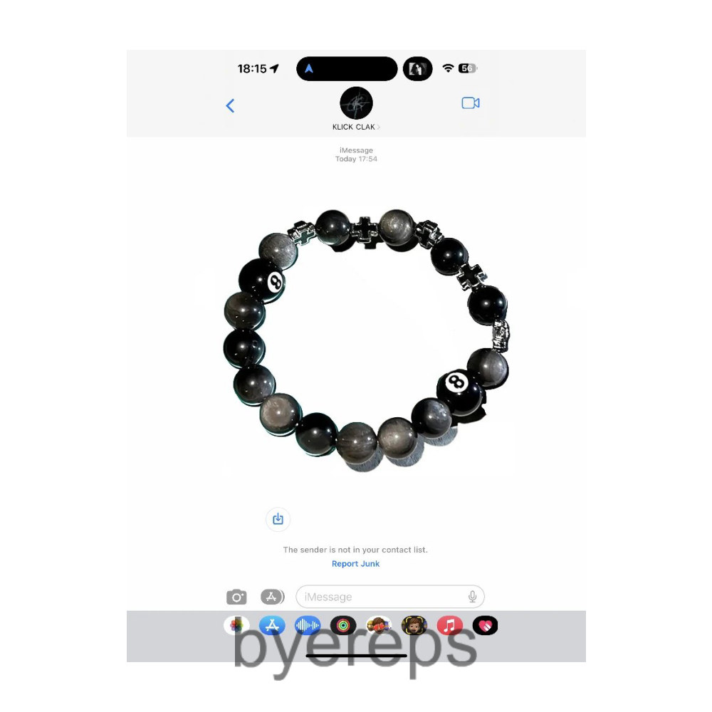 KLICKCLAK 8 BALL PEARL BRACELET