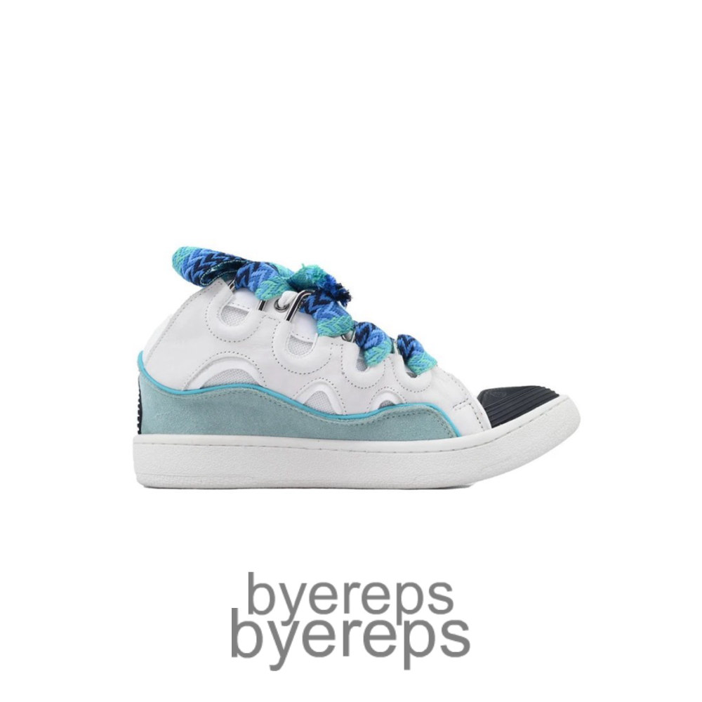 Lanvin Curb Sneakers White Blue