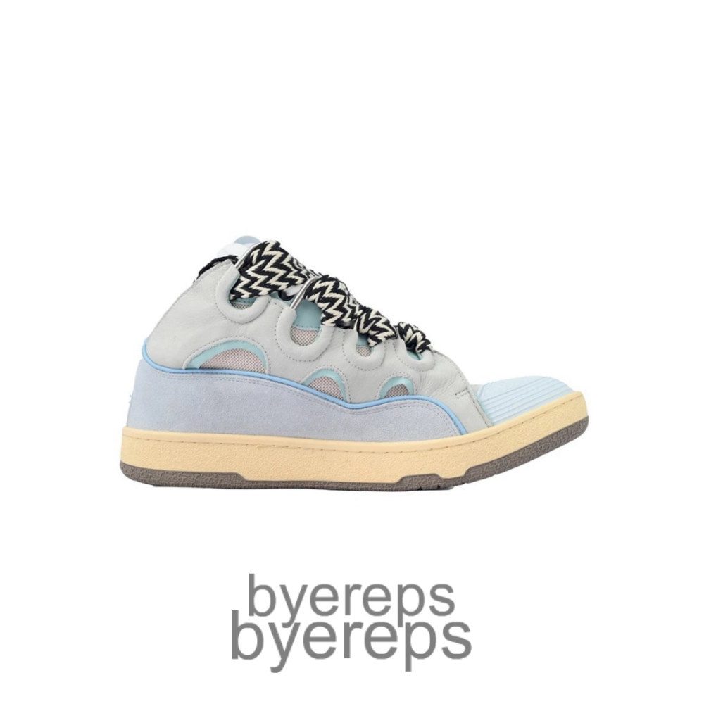 Lanvin Curb Sneakers White Light Blue