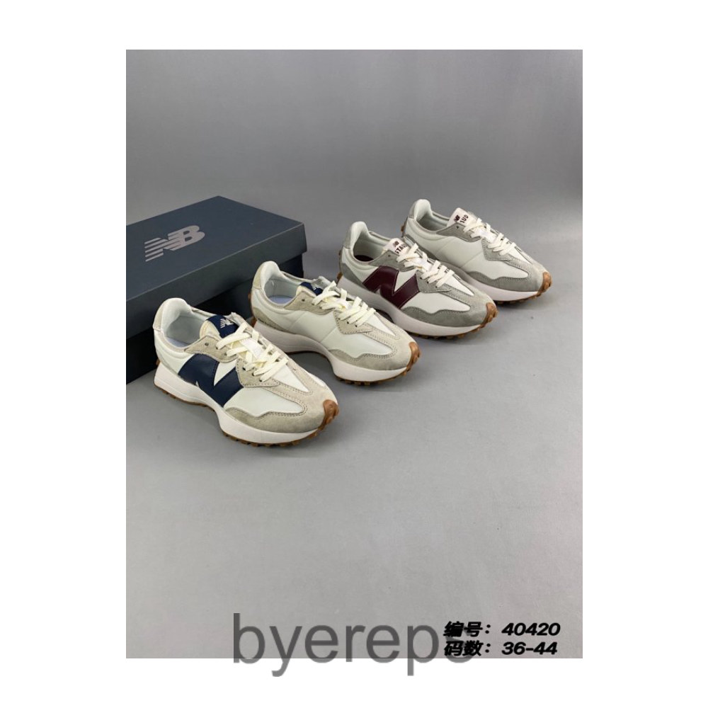 Leather label nb 327 men's and women's retro casual sports jogging shoes