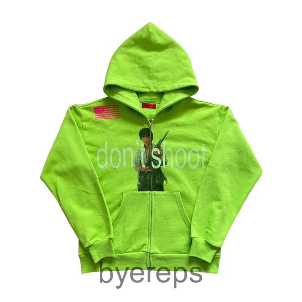 Unbranded Light Green "Don't Shoot" Hoodie — photo 4 of 4