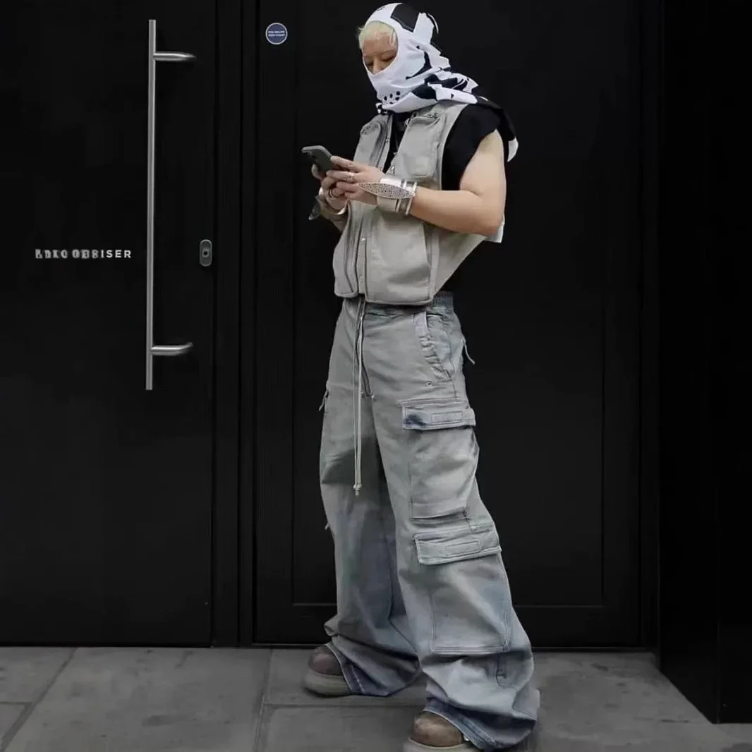Light Wash Cargo Jeans