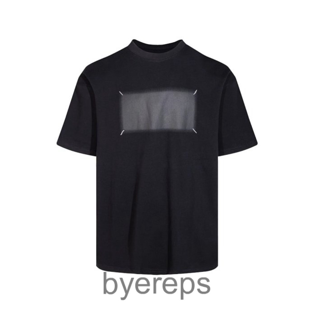 Ma1son Marg1ela mm6 Square Gradient Blurred Simple Four Corner Stitch T-shirt