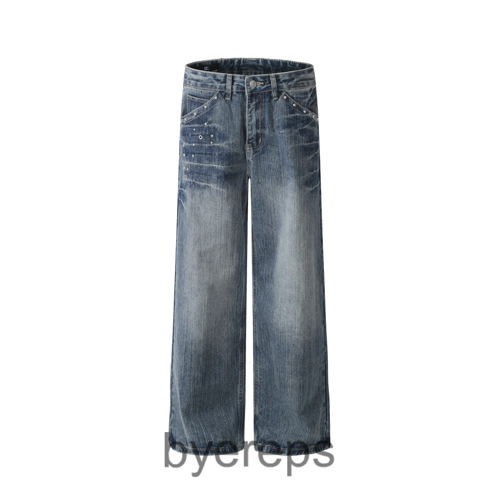 Madwitch Studded diamond denim