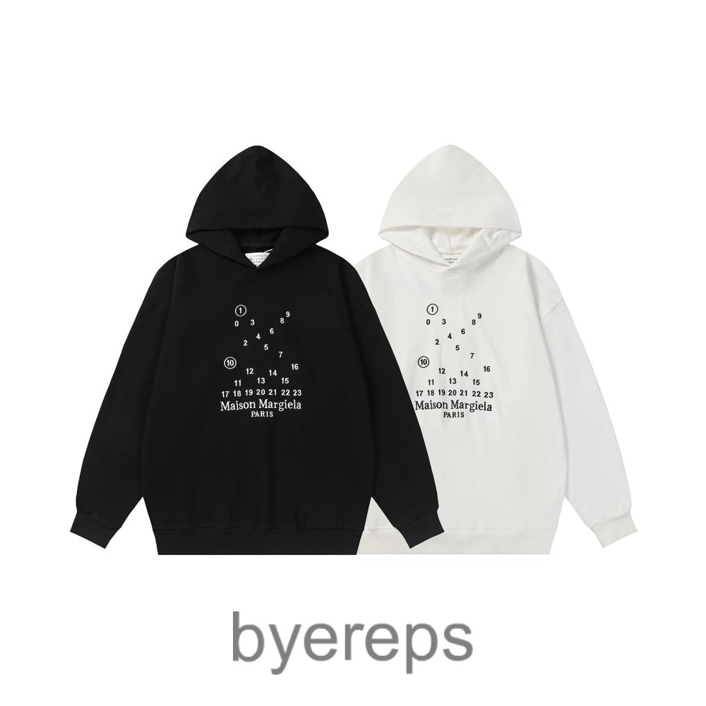 Maison Margiela Logo-Embroidered Cotton Hoodie