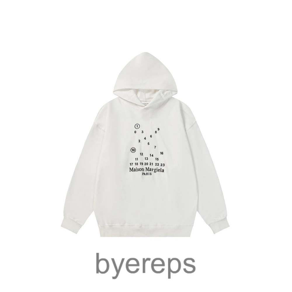 Maison Margiela Logo-Embroidered Cotton Hoodie