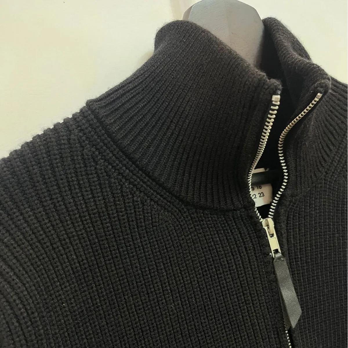 Maison Margiela Ribbed Zip Cardigan
