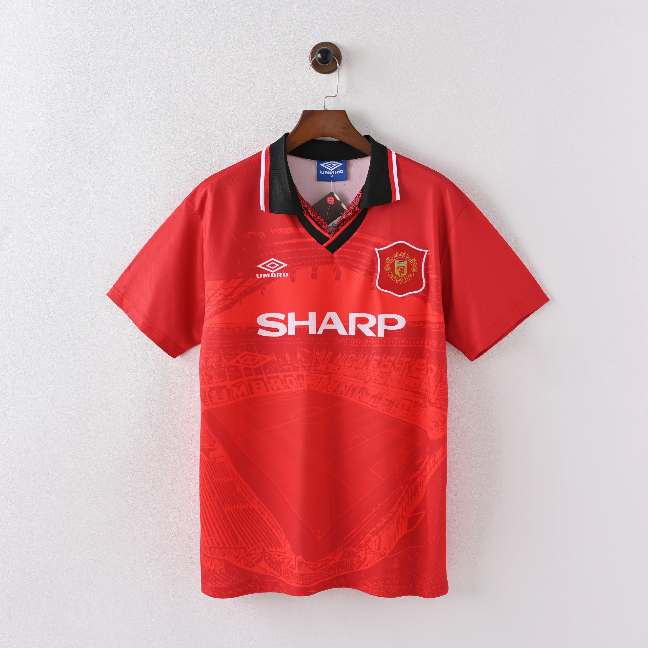Man Utd 90s Retro Soccer Jersey