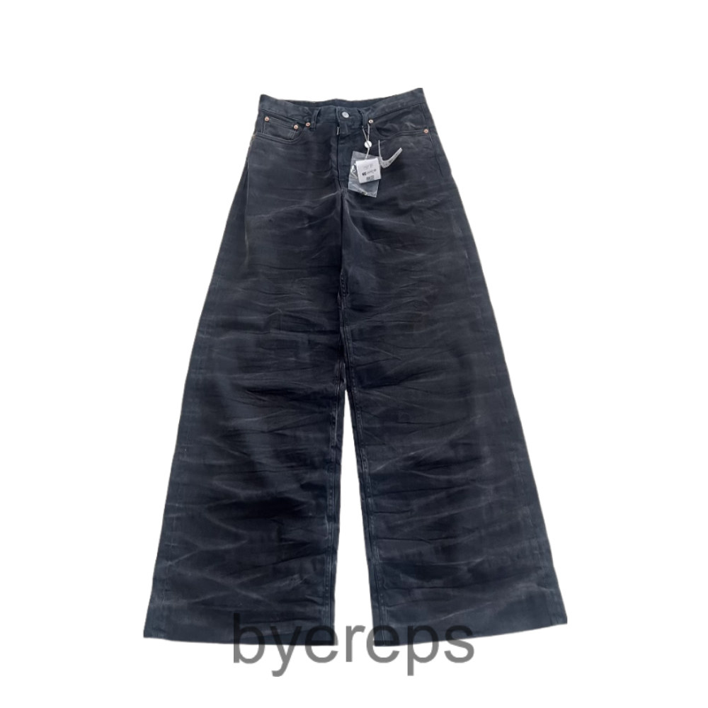 masion margiela creased denim