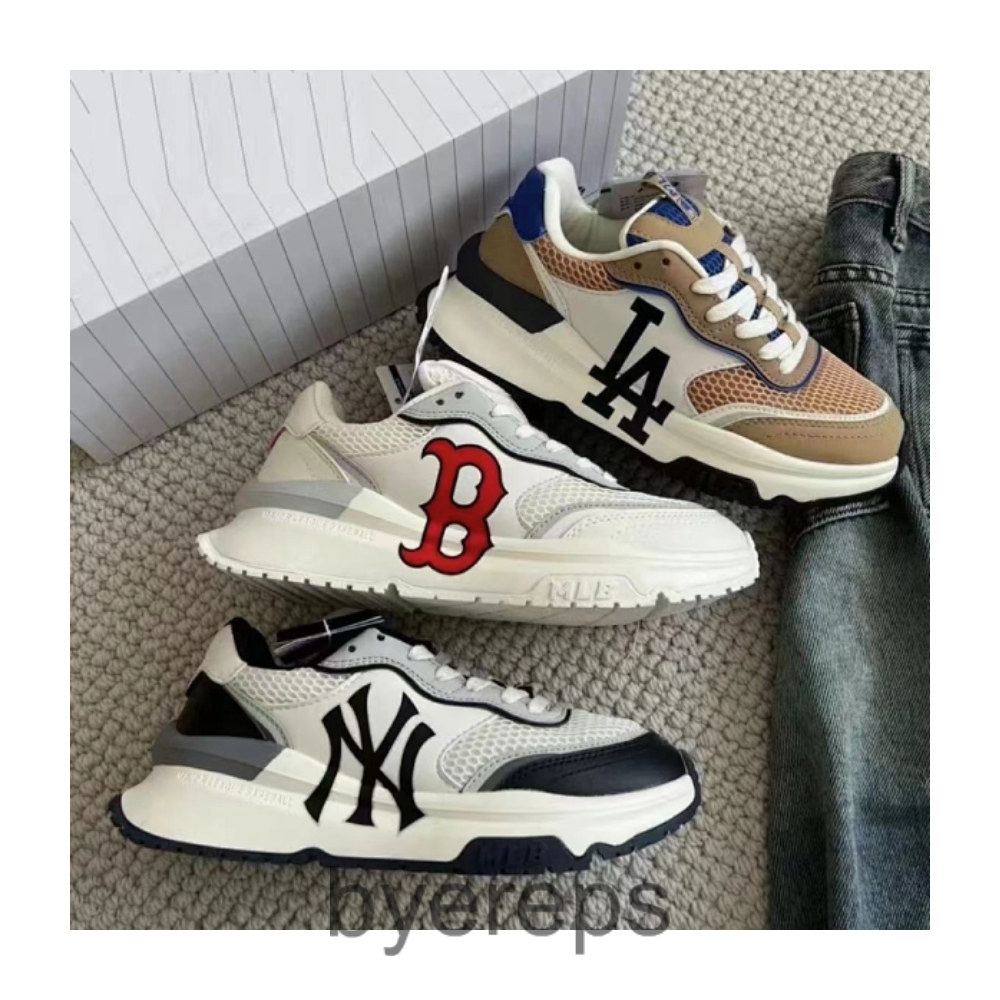 MLB Men's and Women's Torre Shoes Contrast Mesh Running Shoes Couple Retro Platform Height-increasing Sneakers 3ASHRJ13N