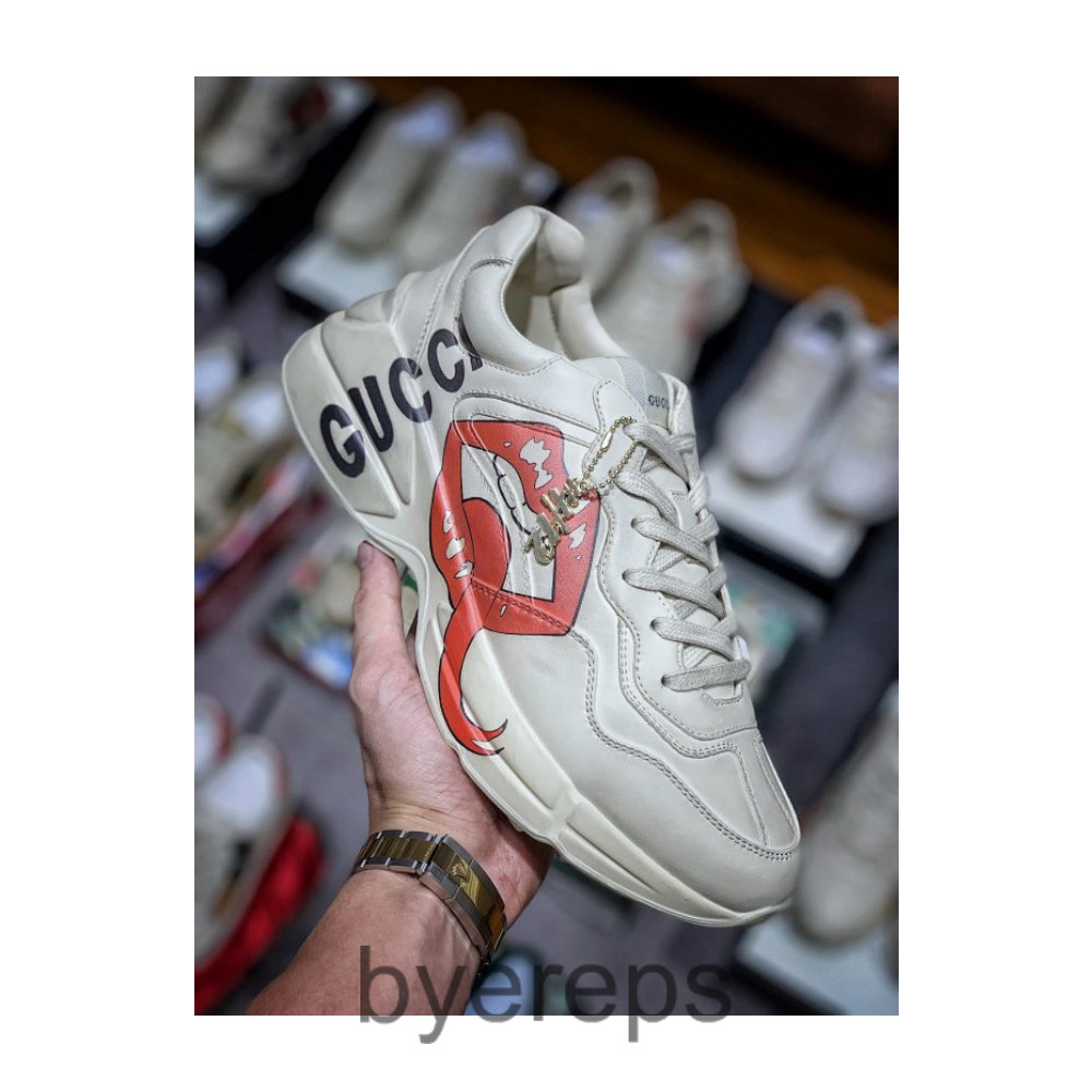 MM🔑N650560 Men's Shoes MM🔑N599510 women's shoes# H12 pure original series high luxury * * line g home Rhyton retro flame