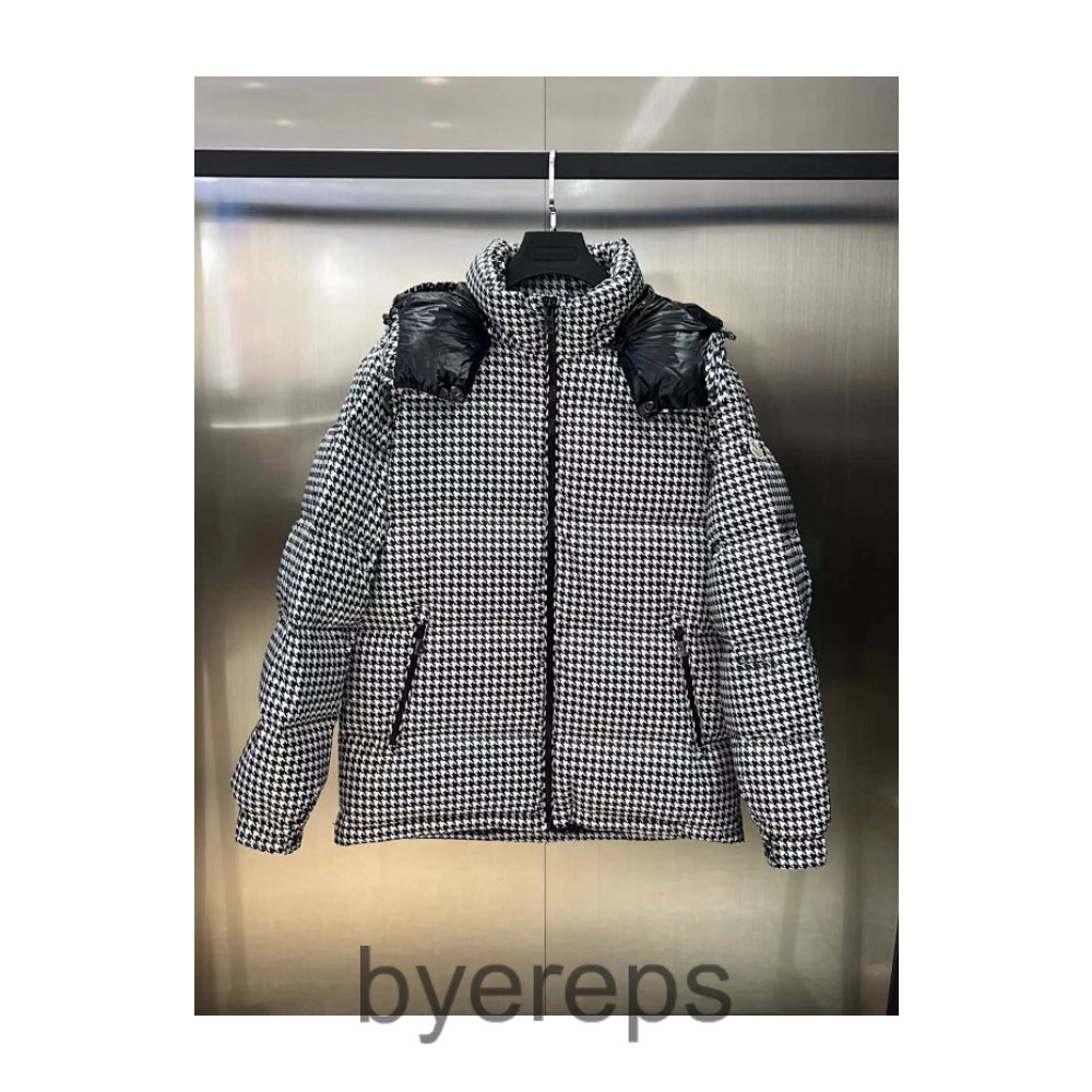 Monc Fall/Winter Men's SOCOTRINE Short Houndstooth Down Jacket