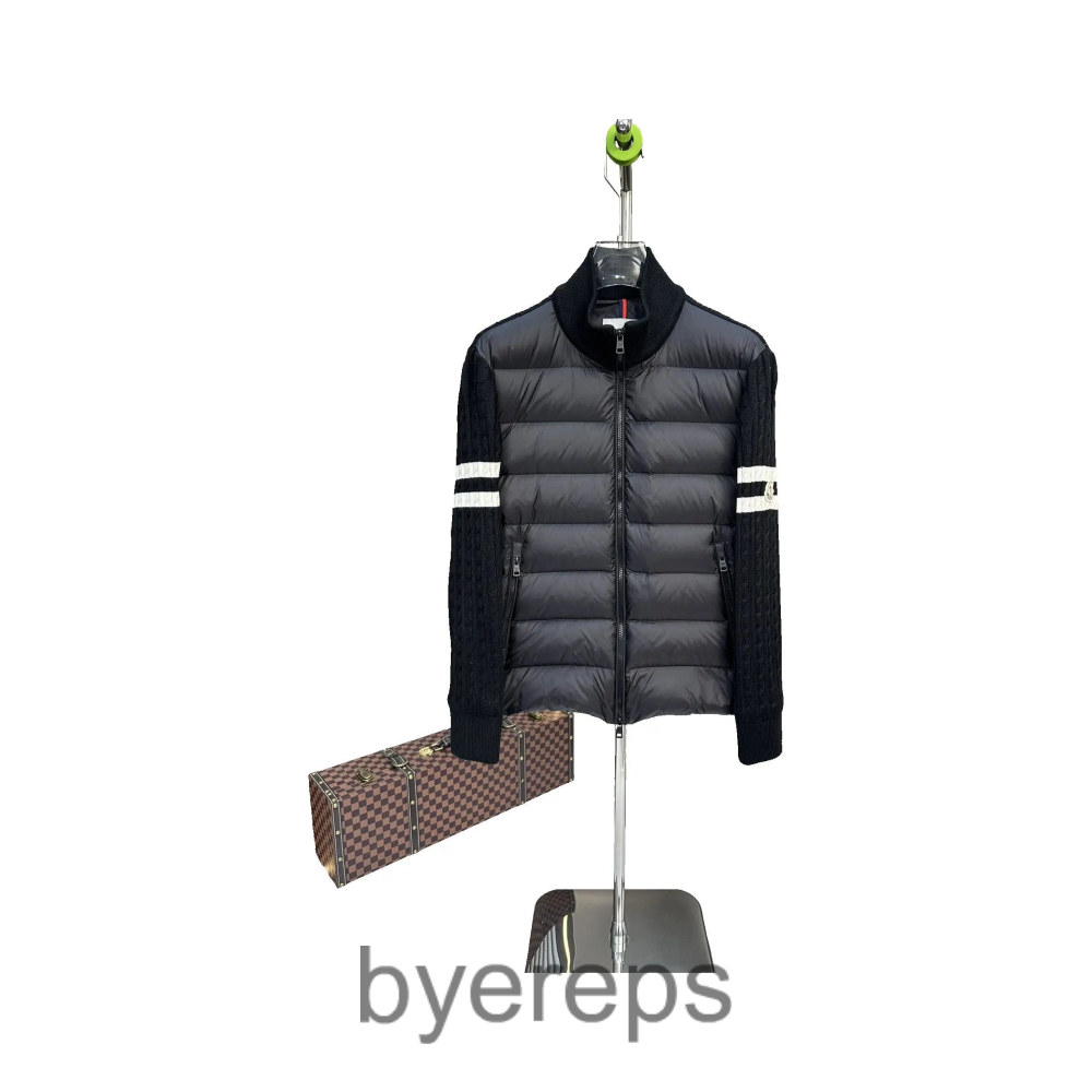 Moncler Jacket with Knitted Sleeves