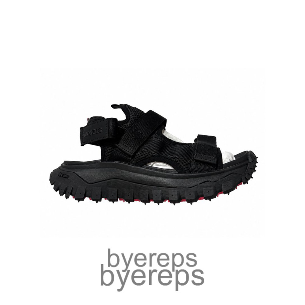Moncler Trailgrip Vela Sandals Black