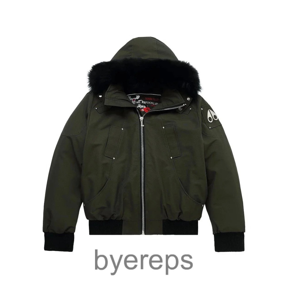 Moose Knuckles Hooded Down Jacket Fur