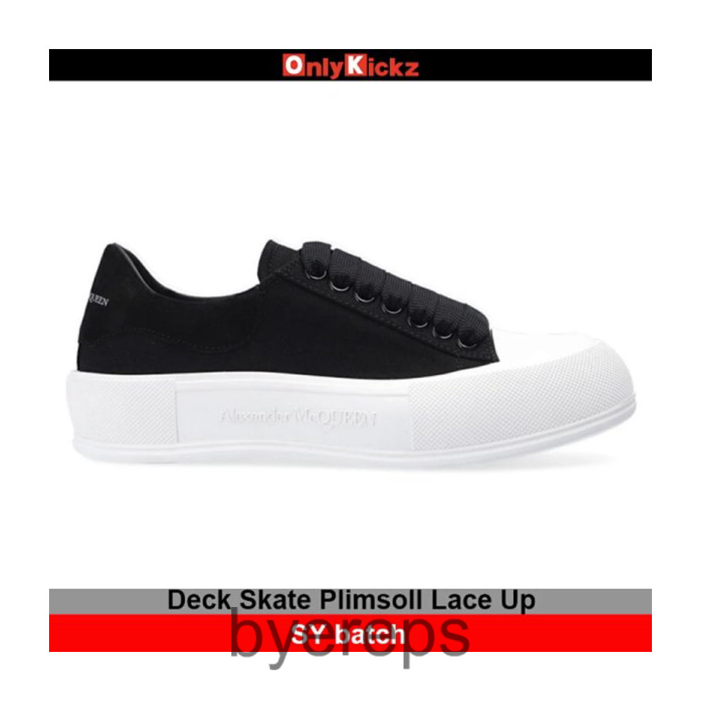 MQueen Deck Skate Plimsoll Lace Up