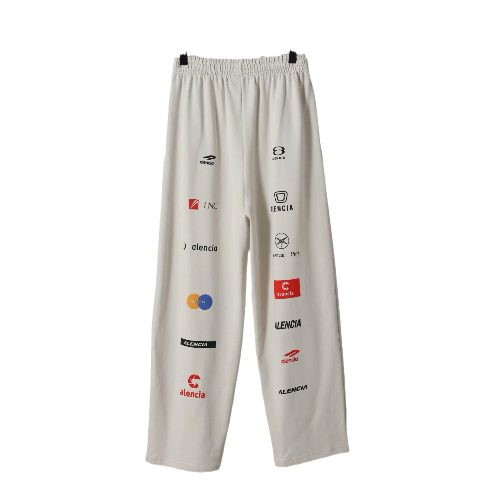 Multi-Logo Printed Wide Leg Pants