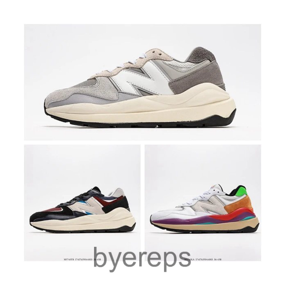 NB5740 Yuanzu gray white retro casual jogging shoes