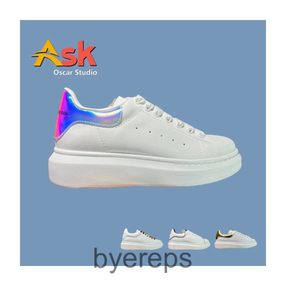 New Arrival Alexander McQ Sole Leather SneakersMen Women Platform Shoes Size:35-44