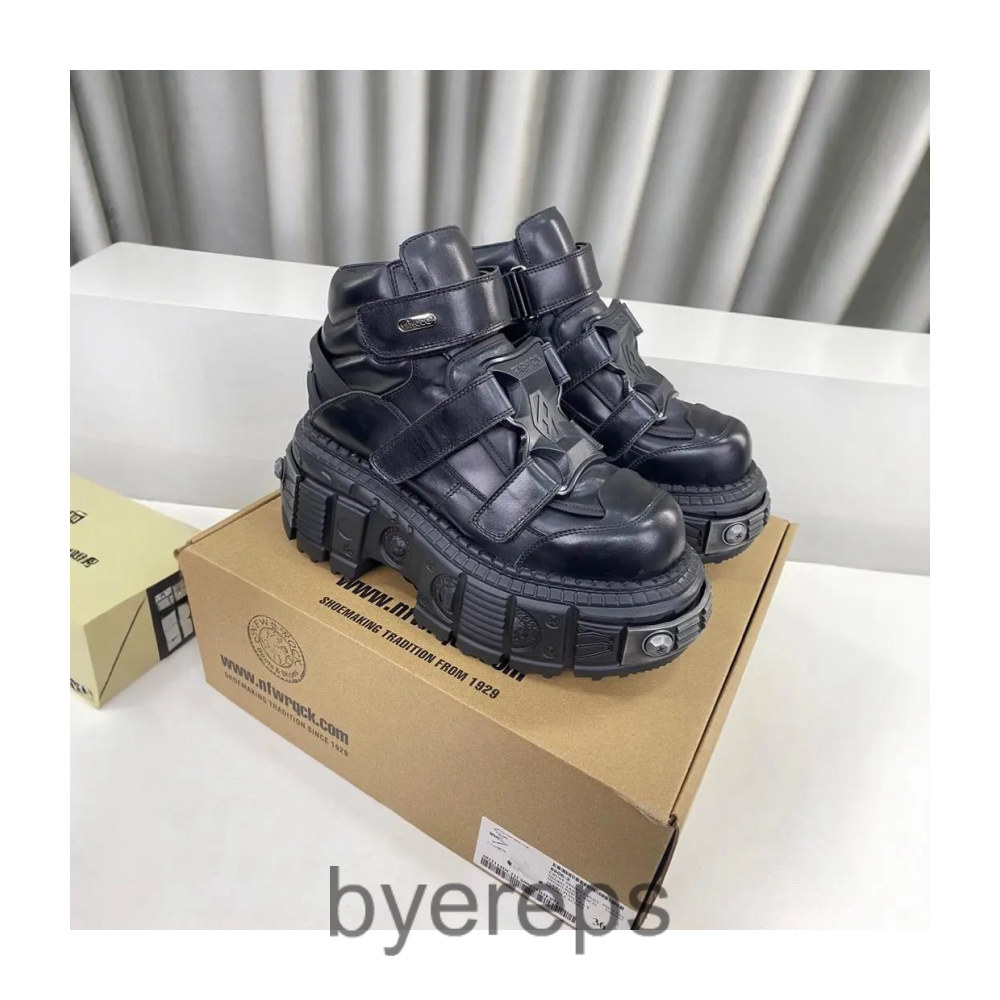 New Rock Strap Up Boots