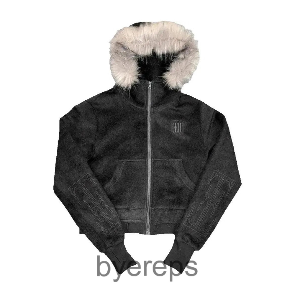 No E Mosen "Cross Coffin" fur zip-up