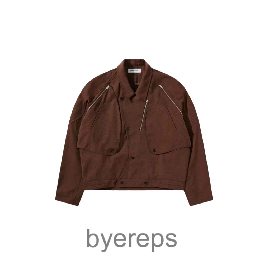 No Faith Studios Cashmere Leather Zip Up Jacket