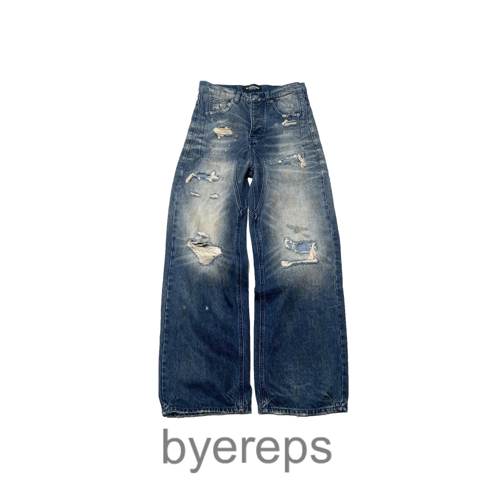 Nofaithstudios Distressed blue denim