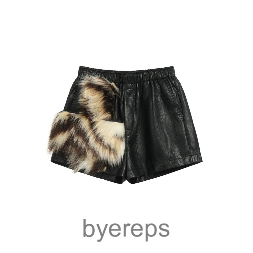 Nothingnessworld W1/Branch Series Tiger Print Leather shorts