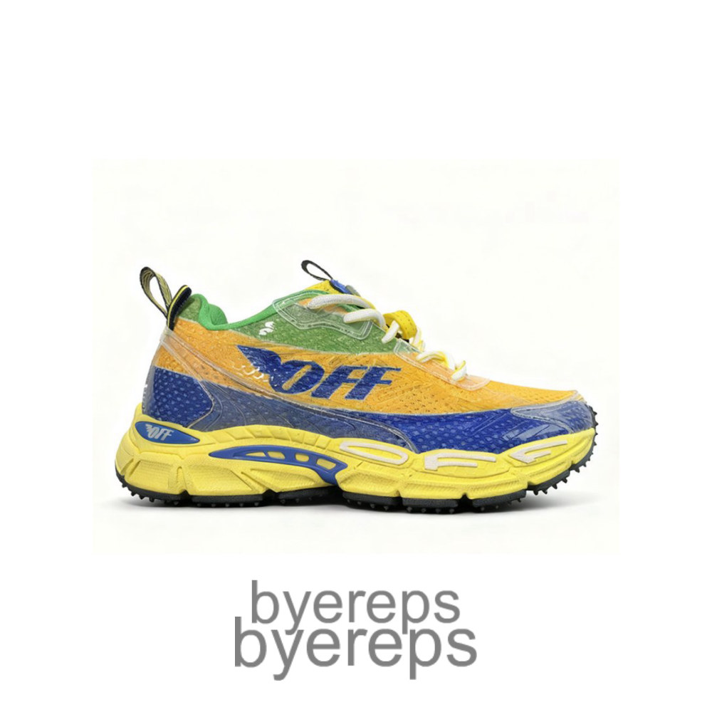 Off-White Be Right Back Formula 1 Yellow Blue