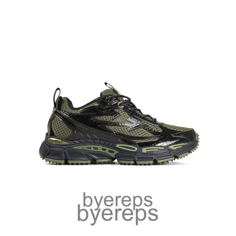 Off-White Be Right Back Trainers Black Dark Green