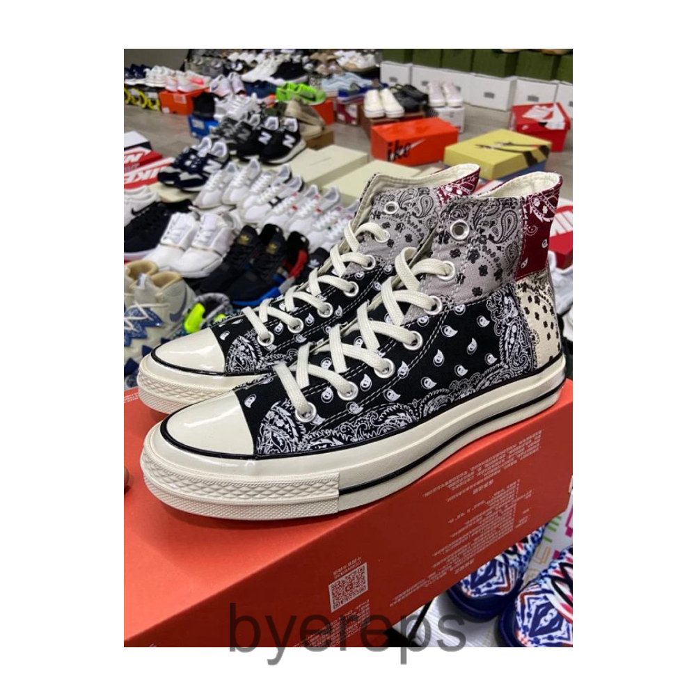 (one size larger) 1970s Cashew Flower Chuck 70 Fashion Cashew Flower Canvas Shoes Joker Casual Shoes