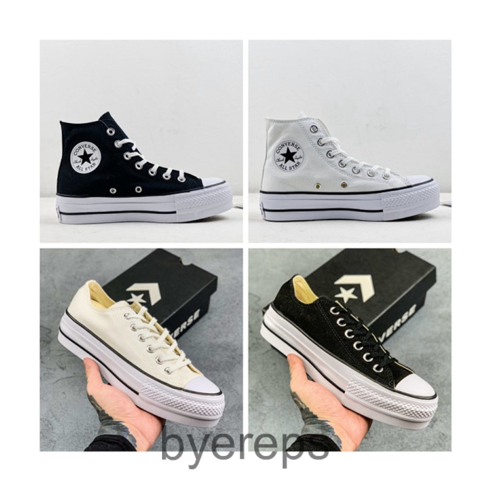 (one size larger) All Star Lift fashion thick-soled high-top canvas high-height shoes women's shoes high elastic EVA insole
