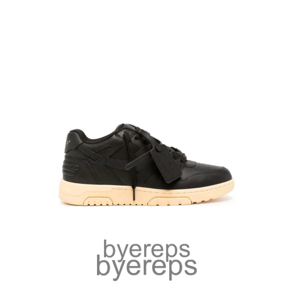 Out Of Office Leather Sneakers Off White Black