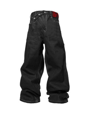 Paiki Baggy Denim (Black&Blue)