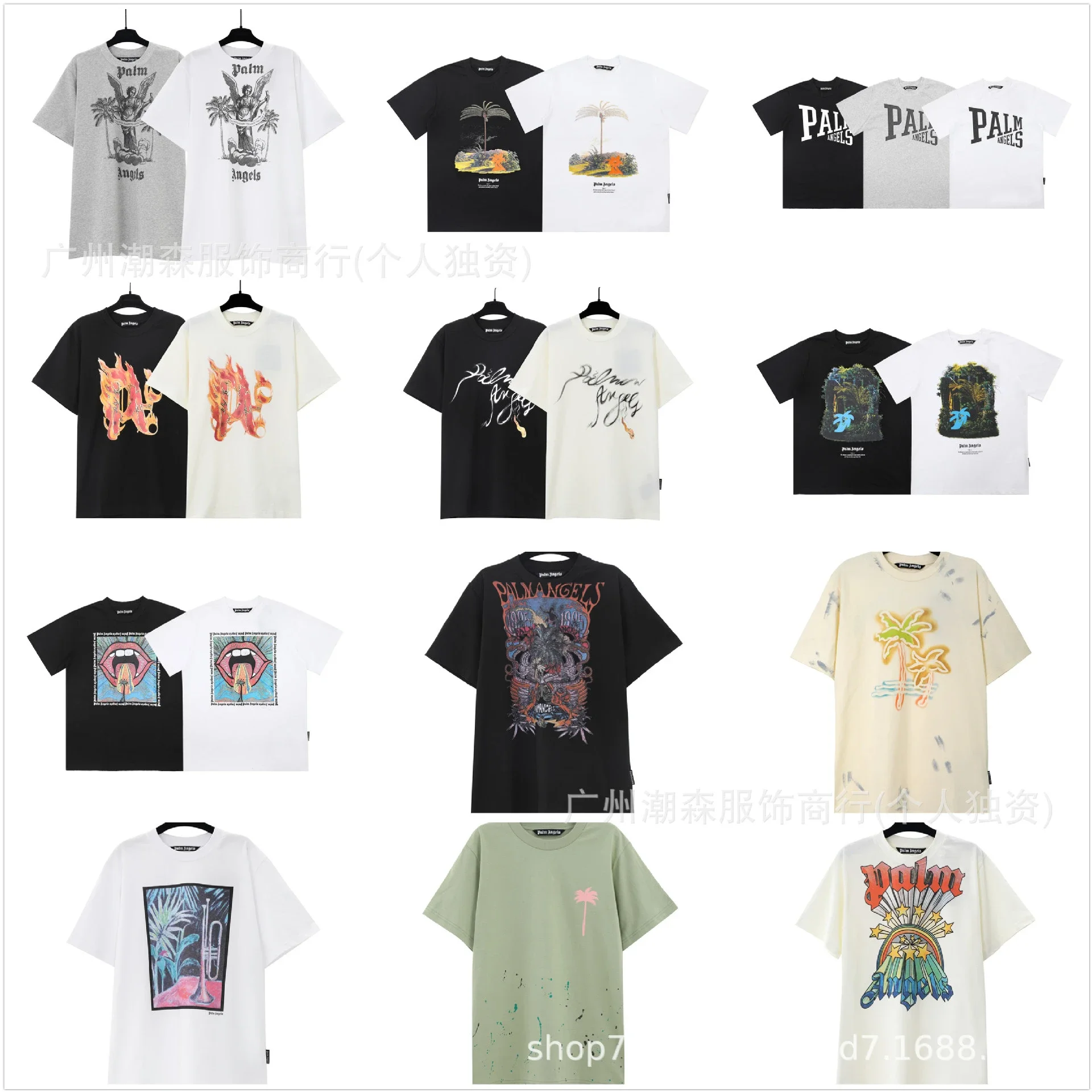 Palm Angels Graphic T-Shirts Multi Styles