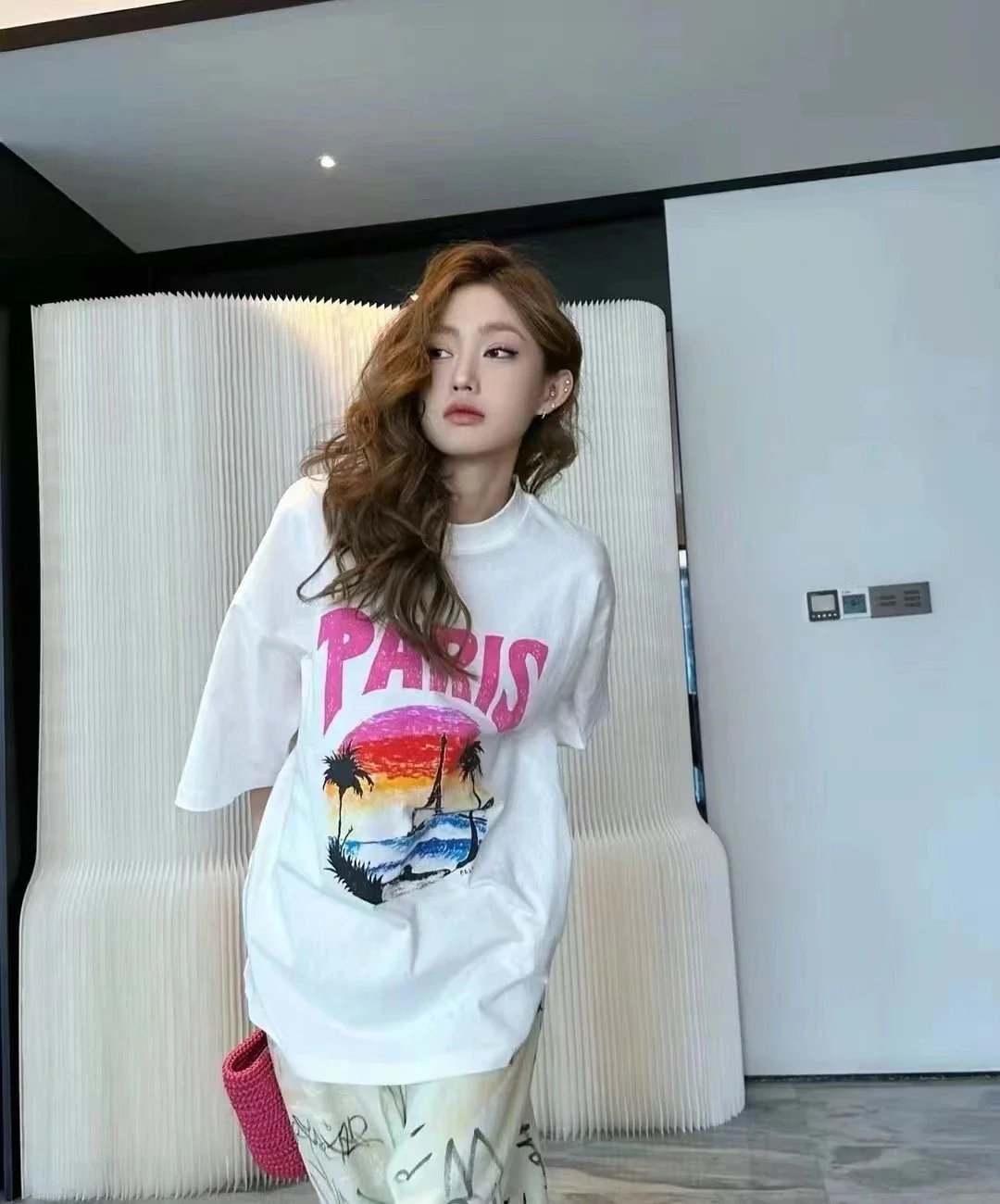 "PARIS" Sunset Print T-Shirt