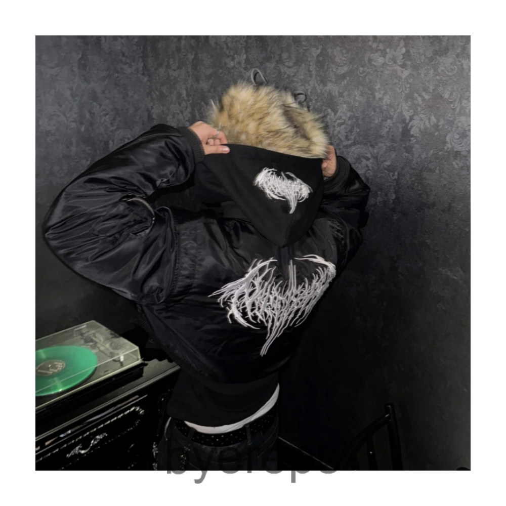 Unbranded Playboi Carti Narcissist Cropped Bomber Jacket — photo 4 of 4