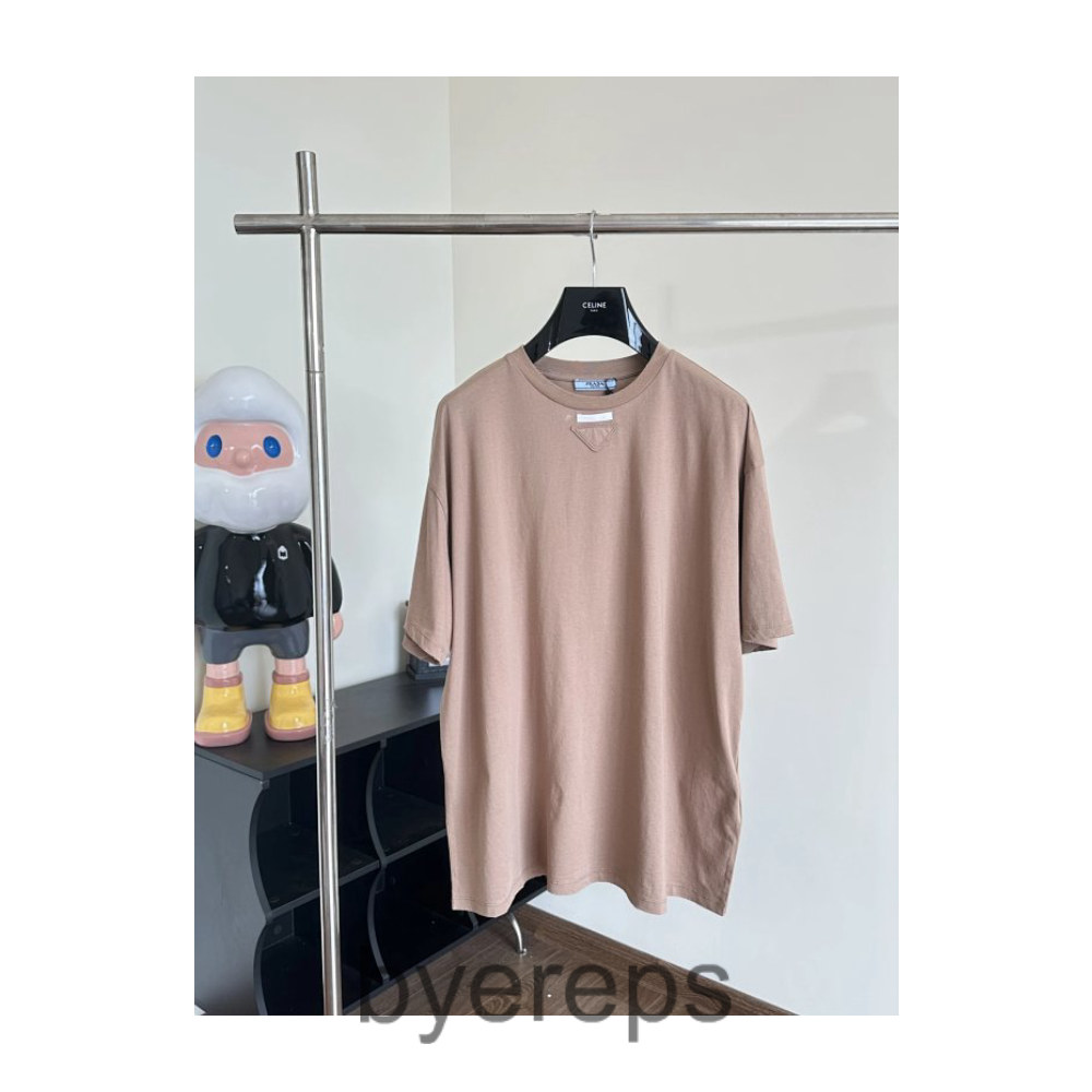 PRA Triangle Decorative Crewneck T-Shirt Woven and Dye