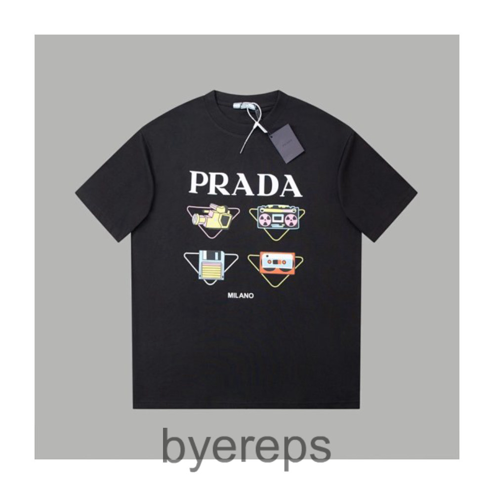 PRAD 2024早春新款短袖，经典logo印花T恤