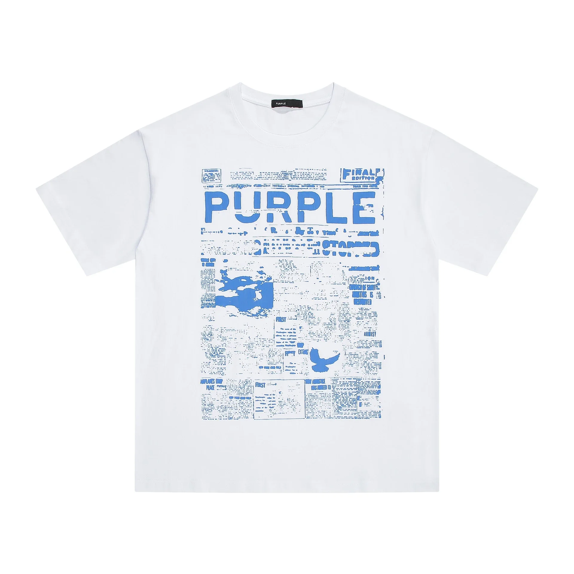 Purple Brand Newspaper Print Shirt